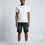 Benjart Black Stone washed Distressed Denim Shorts