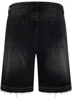 Benjart Black Stone washed Distressed Denim Shorts b