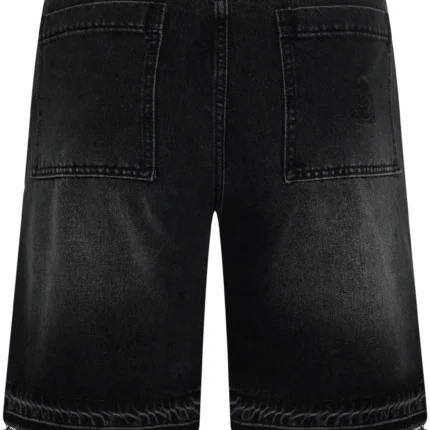 Benjart Black Stone washed Distressed Denim Shorts b