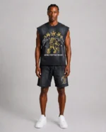 Benjart Heritage Lion Vest Washed Black