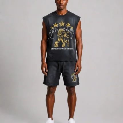 Benjart Heritage Lion Vest Washed Black