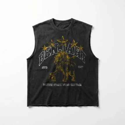 Benjart Heritage Lion Vest Washed Black g