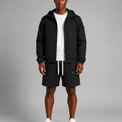 Benjart Reversible Tab Windbreaker Black