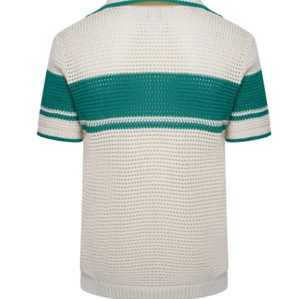 Crochet Knit Shirt Off White gf