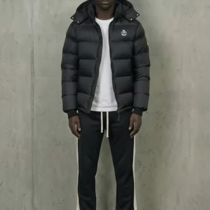 HRH Puffer Chrome Zip Black