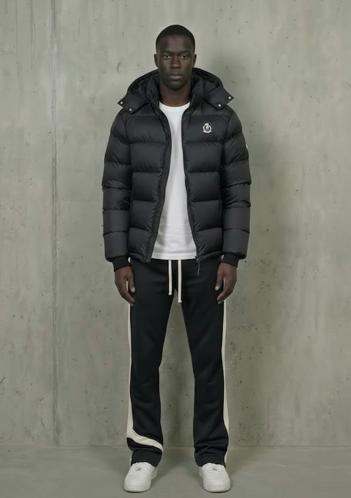 HRH Puffer Chrome Zip Black HRH Puffer Chrome Zip Black